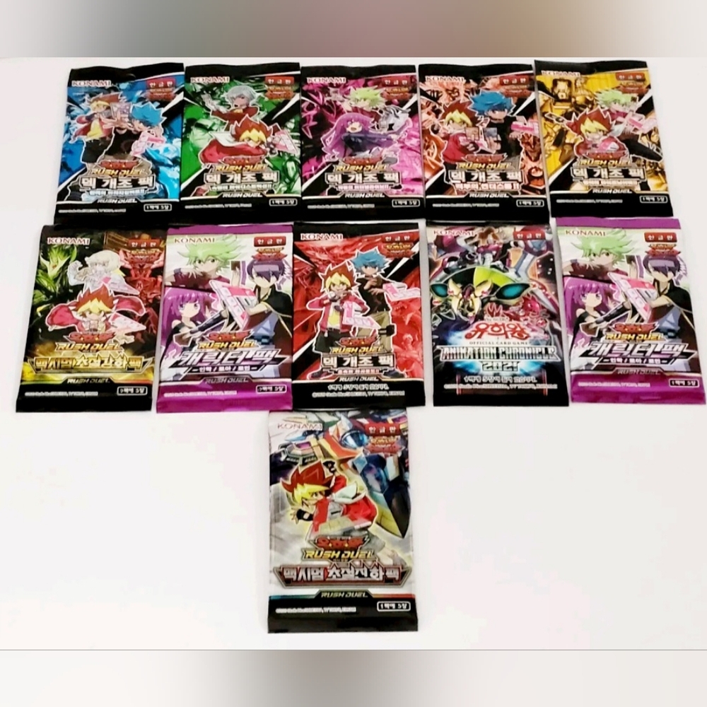 (Lot Of 11) Konami Yu-gi-oh! (10) Rush Duel Korean Booster Packs (1) Animation C